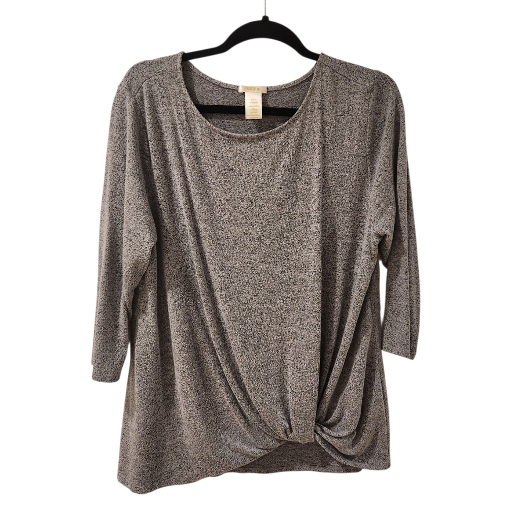 Grey 3/4 Sleeve Women's Top